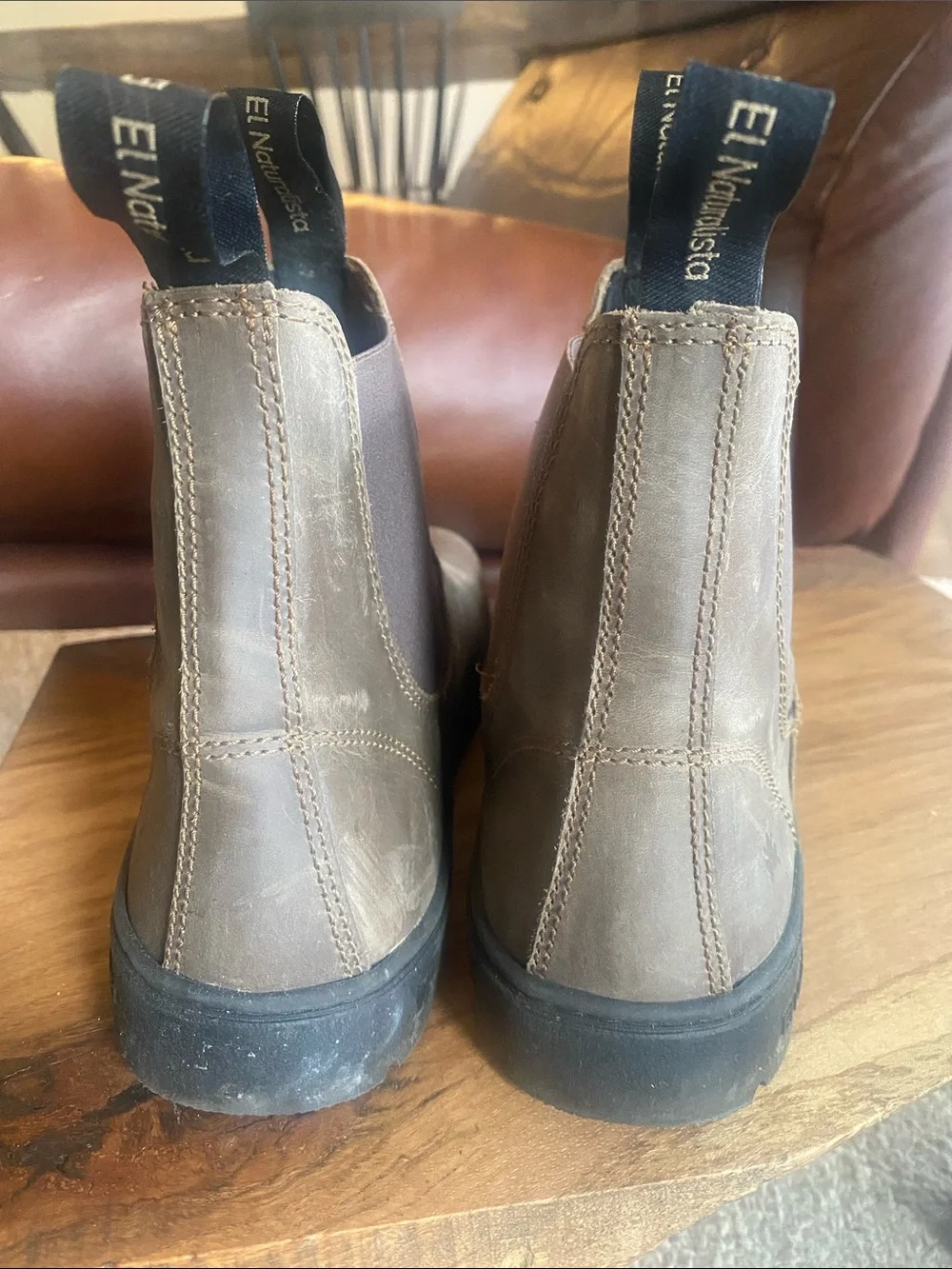 El Naturalista stone Brown barefoot chelsea Pull-On Boots size 41